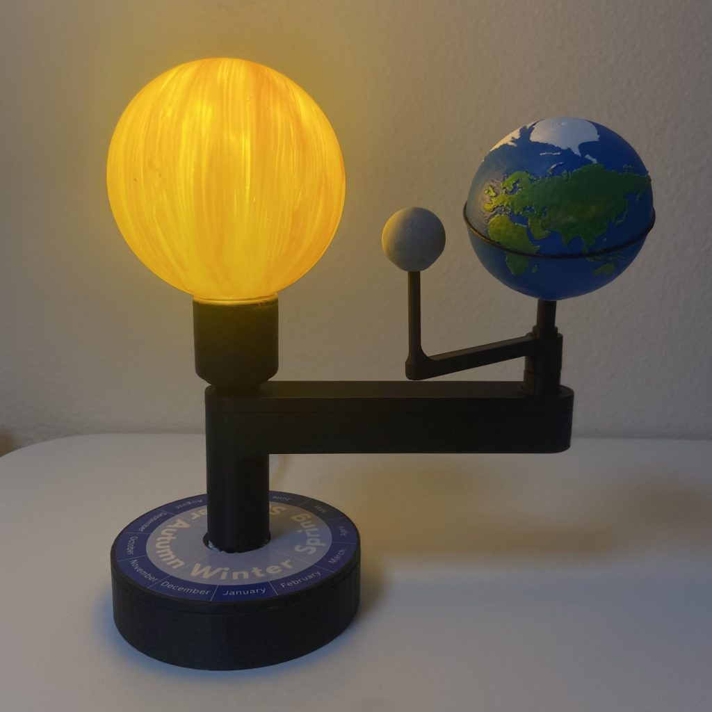 sun earth moon eclipse 3d printed model